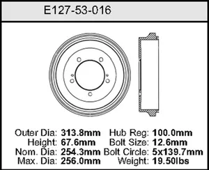 Bendix Brake Drum 10.01 x 12.35 453302 
