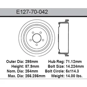 Bendix Brake Drum 10 x 11.73 451488 